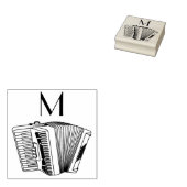 Accordion Instrument Musician Music Teacher Rubberstempel (Gestempeld)