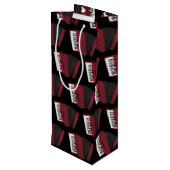 Accordion Instrument Musician Music Teacher Wijn Cadeautas (Achterkant Gekanteld)