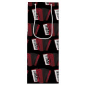 Accordion Instrument Musician Music Teacher Wijn Cadeautas (Voorkant)