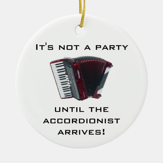 ACCORDION kerstversiering Keramisch Ornament (Voorkant)