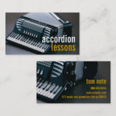 Accordion Lessen Music Instrumenten Lerares Visitekaartje (Voorkant / Achterkant)