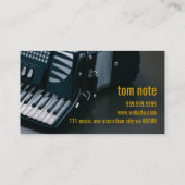 Accordion Lessen Music Instrumenten Lerares Visitekaartje (Achterkant)