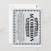 Accordion-licentie Briefkaart (Voorkant / Achterkant)