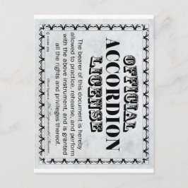 Accordion-licentie Briefkaart