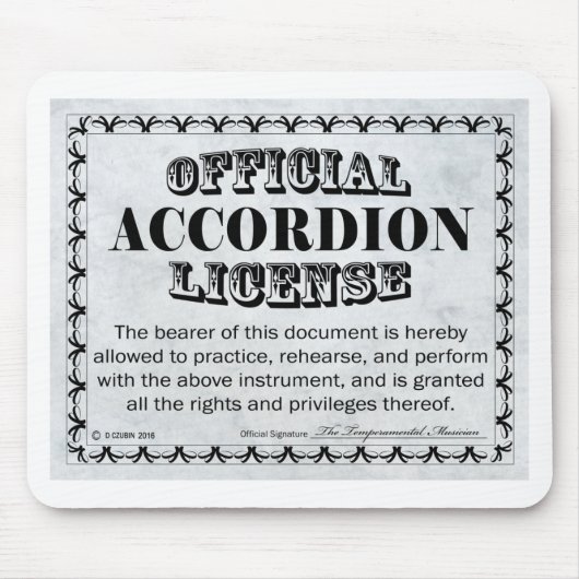 Accordion-licentie Muismat (Voorkant)