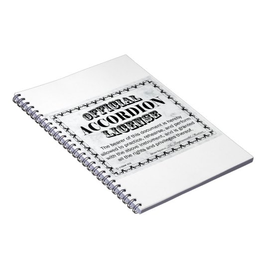 Accordion-licentie Notitieboek (Rechterzijde)