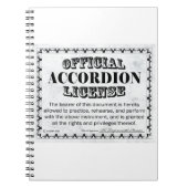 Accordion-licentie Notitieboek (Voorkant)