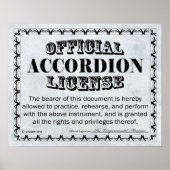 Accordion-licentie Poster (Voorkant)