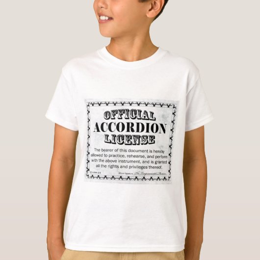 Accordion-licentie T-shirt (Voorkant)