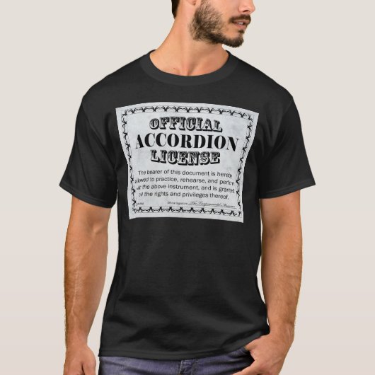 Accordion-licentie T-shirt (Voorkant)