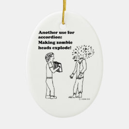 Accordion maakt Zombies exploderen Keramisch Ornament