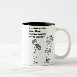 Accordion maakt Zombies exploderen Tweekleurige Koffiemok