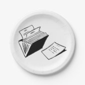 Accordion-map Papieren Bordje (Voorkant)