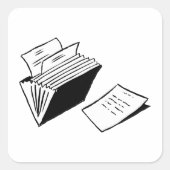 Accordion-map Vierkante Sticker (Voorkant)