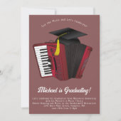 Accordion Music Graduation Party Uitnodiging (Voorkant)