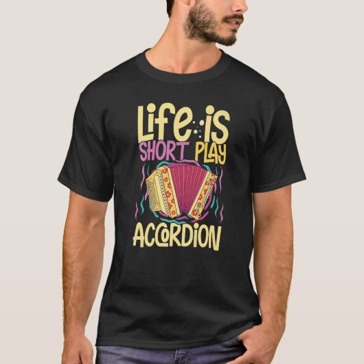 Accordion Music Instrument Player Beginner Lesson  T-shirt (Voorkant)