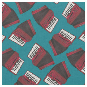 Accordion Music Musicus Blauwgroen Stof