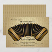 Accordion Music Overweging Uitnodiging (Voorkant / Achterkant)