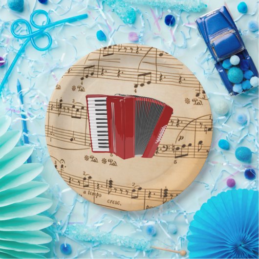 Accordion Music, populair design, Papieren Bordje (Feest)