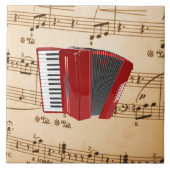 Accordion Music, populair design, Tegeltje (Voorkant)