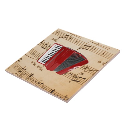 Accordion Music, populair design, Tegeltje (Zijkant)