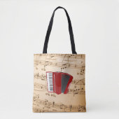 Accordion Music, populair design, Tote Bag (Voorkant)