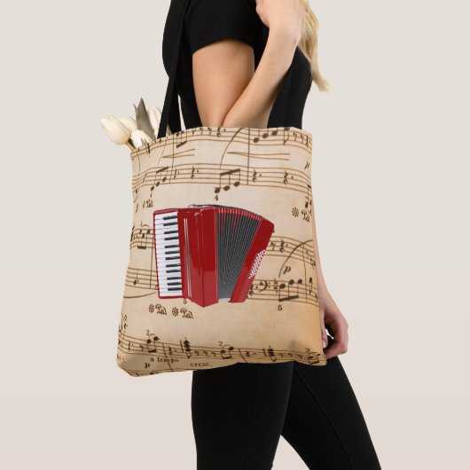 Accordion Music, populair design, Tote Bag (Dichtbij)