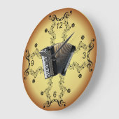 Accordion ~ Musical Scroll ~ Golden Background ~ Grote Klok (Hoek)