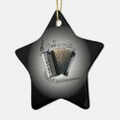 Accordion ~ Musical Wereldbol ~ Musical Scale ~ Keramisch Ornament (Links)