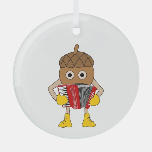 Accordion Nut Glas Ornament (Voorkant)
