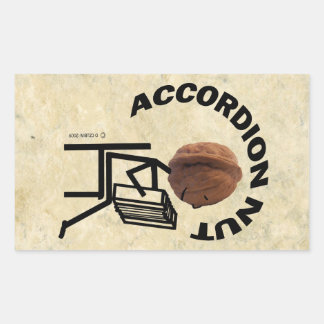 Accordion Nut. Rechthoekige Sticker