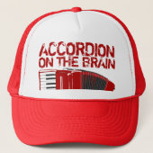 Accordion op de barbeidersspeler trucker pet (Voorkant)