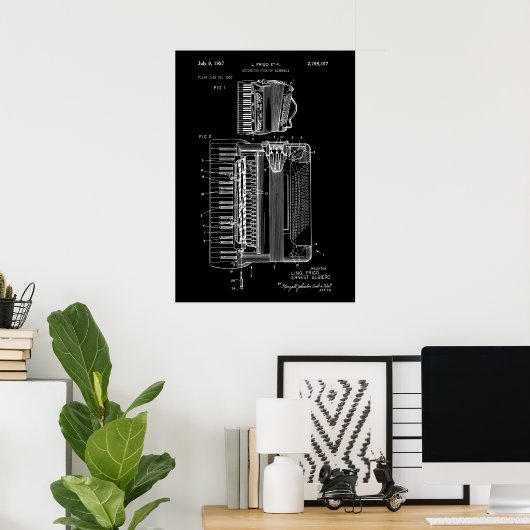 Accordion Patent Poster (Thuiskantoor)