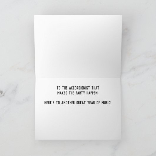 Accordion Player Accordionist Party Start Birthday Kaart (Binnen)