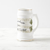 Accordion player bier stein mok jouw naam (Voorkant rechts)