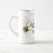 Accordion player bier stein mok jouw naam (Links)