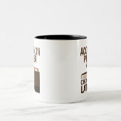 Accordion Player (Funny) Chocolate Tweekleurige Koffiemok (Center)