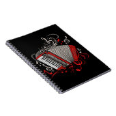 Accordion Player Gift Mannen Folk Music Accordion Notitieboek (Rechterzijde)