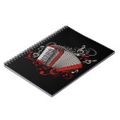 Accordion Player Gift Mannen Folk Music Accordion Notitieboek (Linkerzijde)