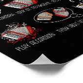 Accordion Player Gift Mannen Folk Music Accordion Poster (Hoek)