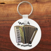 Accordion Player-sleutelhanger Sleutelhanger (Voorkant)