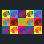 Accordion Pop Art Poster<br><div class="desc">Accordion Pop Art. Als Accordion je hobby,  beroep of obsessie is,  show het dan met geweldige accordion t-shirts,  mokken,  stickers en nog veel meer. Het zijn ook geweldige cadeautjes voor andere accordion-ventilatoren!</div>