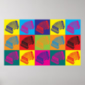 Accordion Pop Art Poster (Voorkant)