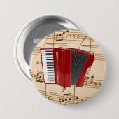 Accordion: Rode cordion Ronde Button 7,6 Cm (Voorkant /achterkant)
