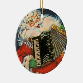 Accordion Santa Keramisch Ornament (Rechts)
