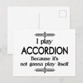 Accordion - Speel zelf Funny Deco Music Briefkaart (Voorkant / Achterkant)