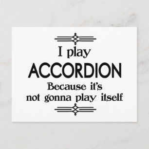 Accordion - Speel zelf Funny Deco Music Briefkaart