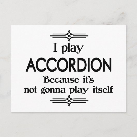 Accordion - Speel zelf Funny Deco Music Briefkaart (Voorkant)