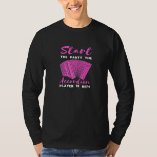 Accordion start partijmuziekinstrument poka t-shirt