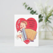 Accordion Valentijn Feestdagenkaart (Staand voorkant)